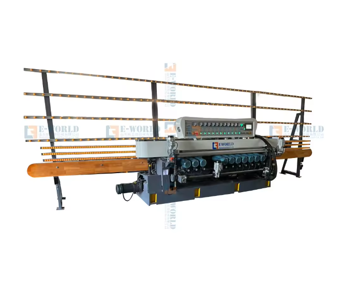 11 motors glass beveling machine E-LD371S with PLC